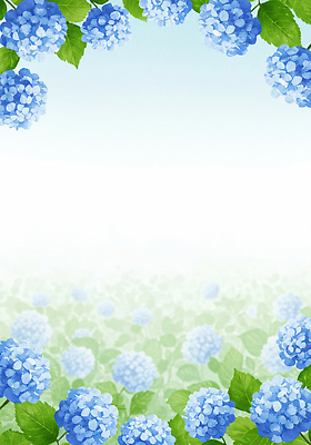 JPG 잎 꽃밭 일러스트 여름꽃 자연 수채화 사람없음 파란색 여름풍경 수국 꽃프레임 카피스페이스 수국축제 국내일러스트 AI일러스트 AI콘텐츠 식물 꽃 컬러 프레임 풍경 축제 공백 생태계 꽃축제 파일형식 여름_계절