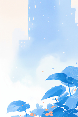 JPG 일러스트 수채화 빌딩 사람없음 파란색 여름풍경 풀잎 비 국내일러스트 AI일러스트 AI콘텐츠 자연요소 컬러 잎 날씨 풍경 건물 풀_식물 파일형식 여름_계절