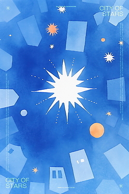 PSD 일러스트 수채화 사람없음 건물 파란색 빛 반짝임 도시 국내일러스트 건축물 컬러 모션 파일형식