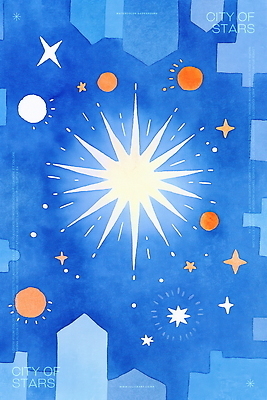 PSD 일러스트 수채화 사람없음 건물 파란색 빛 반짝임 도시 국내일러스트 건축물 컬러 모션 파일형식