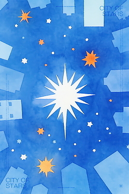 PSD 무료이미지 일러스트 수채화 사람없음 건물 파란색 빛 반짝임 도시 국내일러스트 건축물 컬러 모션 파일형식