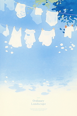 PSD 일러스트 나뭇잎 수채화 그림자 풍경 사람없음 일상 파란색 빨랫줄 힐링 빨래집게 빨래널기 빨랫감 국내일러스트 줄 컬러 잎 집게 라이프 빨래 파일형식