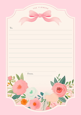 PSD 꽃 리본 분홍색 잎 일러스트 프레임 사람없음 편지지 카피스페이스 국내일러스트 식물 컬러 공백 편지 파일형식