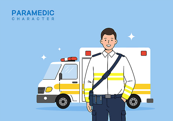 남자 하늘색 유니폼 일러스트 직업캐릭터 한명 미소 상반신 성인 반짝임 구급차 구조원 주머니손 성인남자한명만 국내일러스트 일러캐릭터 AI파일 직업 캐릭터 1 옷 모션 자동차 표정 사람 파란색 남자한명만 성인남자만 파일형식 벡터