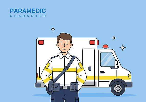 남자 하늘색 유니폼 일러스트 직업캐릭터 한명 미소 상반신 성인 반짝임 구급차 구조원 뒷짐 성인남자한명만 국내일러스트 일러캐릭터 AI파일 직업 캐릭터 1 옷 모션 자동차 표정 사람 파란색 남자한명만 성인남자만 파일형식 벡터