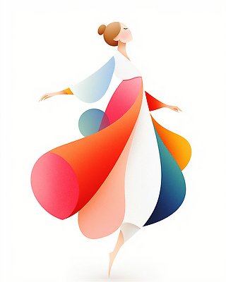 JPG 전신 여자 곡선 일러스트 팔벌리기 한명 성인 옆모습 컬러풀 눈감음 한복 전통무용 뷰티풀 성인여자한명만 국내일러스트 AI일러스트 AI콘텐츠 1 한국전통 전통 선 뷰포인트 컬러 모션 사람 춤 전통의상 여자한명만 성인여자만 파일형식