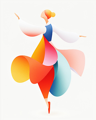 JPG 전신 여자 곡선 일러스트 팔벌리기 한명 성인 옆모습 컬러풀 한복 전통무용 뷰티풀 얼굴없음 성인여자한명만 국내일러스트 AI일러스트 AI콘텐츠 1 한국전통 전통 선 뷰포인트 컬러 모션 사람 춤 전통의상 여자한명만 성인여자만 파일형식