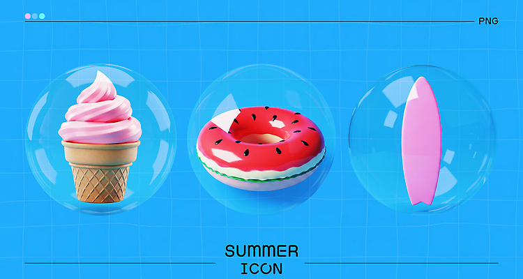 PSD 아이콘 휴식 바캉스용품 사람없음 여름 파란색 바캉스 3D아이콘 3D 수상스포츠 서핑보드 비눗방울 시원함 튜브 아이스크림콘 버블 소프트아이스크림 수박모양 모양 계절 스포츠 컬러 컨셉 휴가 아이스크림 보드_스포츠 디지털합성 오브젝트 콘 파일형식