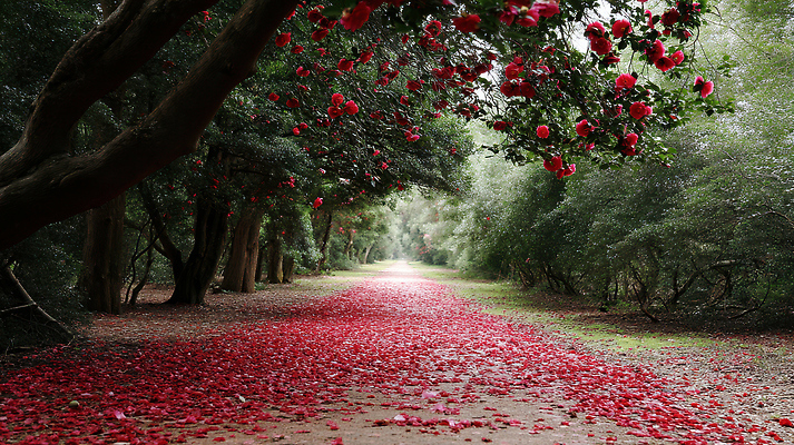 JPG 편집이미지 꽃 겨울 자연 풍경 사람없음 동백 동백나무 편집실사 AI포토 AI콘텐츠 나무 식물 계절 CG 생태계 파일형식