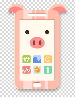 편집이미지 화살표 그래프 누끼 사람없음 금융 스마트폰 돼지 원화 백원 PNG 돈 포유류 경제 핸드폰 스마트기기 동전 파일형식