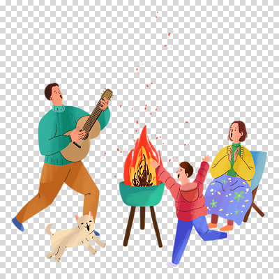 전신 편집이미지 여자 남자 어린이 연주 노래 가족 미소 누끼 앉기 소년 성인 세명 공연 만세 캠핑 강아지 통기타 모닥불 박수 PNG 캠핑의자 음악 의자 관계 모션 불 레저 표정 캠핑도구 사람 손짓 이벤트 반려동물 기타 개 파일형식