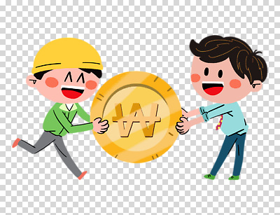 전신 편집이미지 남자 작업복 웃음 들기 누끼 정장 성인 두명 동전 잡기 원화 안전모 주기 PNG 성인남자만 옷 돈 모션 표정 사람 헬멧 안전장비 남자만 성인만 파일형식