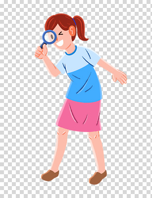 전신 편집이미지 여자 돋보기 한명 미소 들기 누끼 성인 관찰 PNG 성인여자한명만 1 모션 표정 사람 여자한명만 성인여자만 파일형식