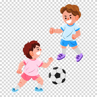 전신 편집이미지 남자 어린이 축구공 미소 누끼 소년 두명 달리기 축구 활기 PNG 공차기 소년만 컨셉 공 축구용품 모션 표정 사람 구기 남자만 어린이만 파일형식