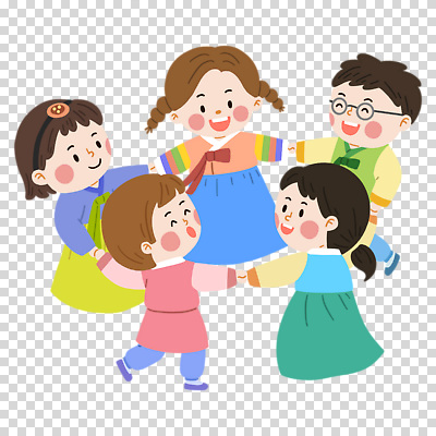 전신 편집이미지 여자 남자 어린이 미소 웃음 누끼 소녀 소년 여러명 손잡기 한복 즐거움 배씨댕기 PNG 강강술래 어린이만 안경낌 한국전통 감정 안경 다수 모션 전통소품 표정 사람 전통놀이 전통의상 파일형식