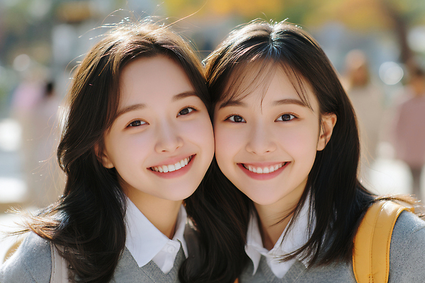 JPG 편집이미지 여학생 여자 행복 교복 청소년 책가방 웃음 상반신 야외 두명 친구 스쿨라이프 보케 의료성형뷰티 십대여자만 얼굴맞대기 편집실사 AI인물포토 AI콘텐츠 학생 라이프스타일 옷 감정 가방 학교 관계 모션 표정 사람 CG 여자만 십대만 파일형식 AI포토