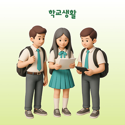 전신 PSD 편집이미지 응시 여학생 여자 남자 교복 종이 남학생 청소년 책가방 3D캐릭터 대화 서기 미소 들기 세명 연두색 태블릿 스쿨라이프 3D 잡기 십대만 편집3D 캐릭터 학생 라이프스타일 시선 옷 가방 학교 모션 표정 말하기 사람 초록색 전자제품 스마트기기 디지털합성 파일형식