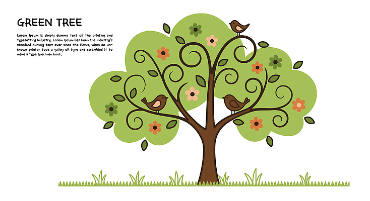 일러스트 조류 나뭇잎 꽃나무 한그루 잔디 사람없음 연두색 여름 국내일러스트 AI파일 나무 식물 동물 1 계절 꽃 잎 초록색 파일형식 벡터