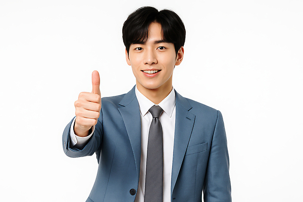 JPG 스튜디오촬영 편집이미지 남자 한명 미소 정장 상반신 성인 비즈니스맨 따봉 의료성형뷰티 성인남자한명만 편집실사 AI인물포토 AI콘텐츠 1 옷 비즈니스 실내 표정 사람 최고 직장인 CG 남자한명만 성인남자만 파일형식 AI포토