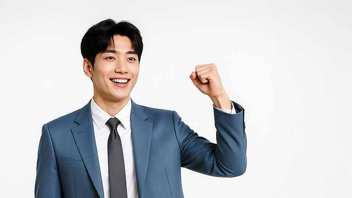 JPG 스튜디오촬영 편집이미지 남자 응원 한명 미소 정장 상반신 성인 파이팅 비즈니스맨 의료성형뷰티 성인남자한명만 편집실사 AI인물포토 AI콘텐츠 1 옷 비즈니스 모션 실내 표정 사람 직장인 CG 남자한명만 성인남자만 파일형식 AI포토