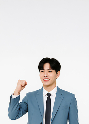 JPG 스튜디오촬영 편집이미지 남자 응원 한명 미소 정장 상반신 성인 파이팅 비즈니스맨 의료성형뷰티 성인남자한명만 편집실사 AI인물포토 AI콘텐츠 1 옷 비즈니스 모션 실내 표정 사람 직장인 CG 남자한명만 성인남자만 파일형식 AI포토