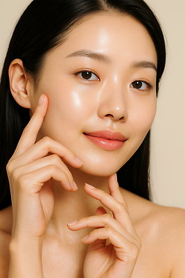 JPG 편집이미지 여자 한명 미소 상반신 성인 뷰티 만지기 피부관리 의료성형뷰티 성인여자한명만 편집실사 AI인물포토 AI콘텐츠 1 모션 표정 사람 CG 여자한명만 성인여자만 파일형식 AI포토