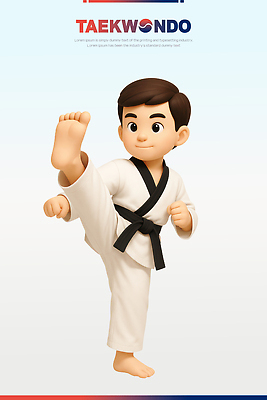 전신 PSD 편집이미지 남자 어린이 3D캐릭터 한명 미소 소년 3D 주먹 킥 태권도 태권도복 검은띠 소년한명만 편집3D 캐릭터 1 스포츠용품 모션 표정 도복 사람 격투기 끈 디지털합성 남자한명만 소년만 파일형식