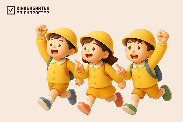 전신 PSD 편집이미지 여자 남자 어린이 책가방 미소 소녀 소년 세명 달리기 노란색 3D 손들기 귀여움 주먹 유치원 가리킴 유치원생라이프 열정 유치원복 활기 유치원모자 어린이만 편집3D 모자_잡화 라이프스타일 옷 교육 감정 컬러 컨셉 가방 모션 표정 사람 손짓 디지털합성 파일형식