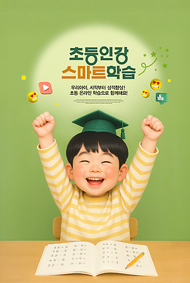 PSD 편집이미지 남자 초등학생 어린이 의자 학사모 초등교육 한명 미소 소년 상반신 초록색 학습 연필 만세 수학 스마트 책상 온라인 학습지 온라인강의 의료성형뷰티 소년한명만 이미지편집 모자_잡화 1 학생 교육 컬러 가구 컨셉 졸업 교과목 모션 학용품 교재 표정 사람 필기구 강의 남자한명만 소년만 파일형식 언택트