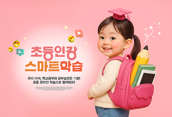 PSD 편집이미지 여자 초등학생 어린이 분홍색 학사모 책가방 초등교육 한명 미소 소녀 상반신 책 학습 태블릿 연필 스마트 온라인 온라인강의 의료성형뷰티 소녀한명만 이미지편집 모자_잡화 1 학생 교육 컬러 컨셉 가방 졸업 학용품 표정 사람 전자제품 스마트기기 필기구 강의 여자한명만 소녀만 파일형식 언택트