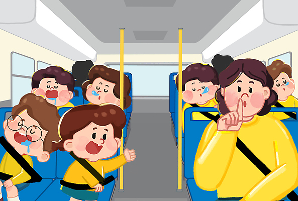 PSD 여자 남자 어린이 일러스트 미소 웃음 앉기 소녀 소년 여러명 상반신 성인 유치원생 예절 체험학습 졸음 승차 즐거움 쉿 유치원복 수다 유치원선생님 차안 침 안전벨트 안경낌 국내일러스트 수면_잠 옷 감정 안경 다수 모션 표정 대화 안전 사람 교사 잠 체험 조용 파일형식