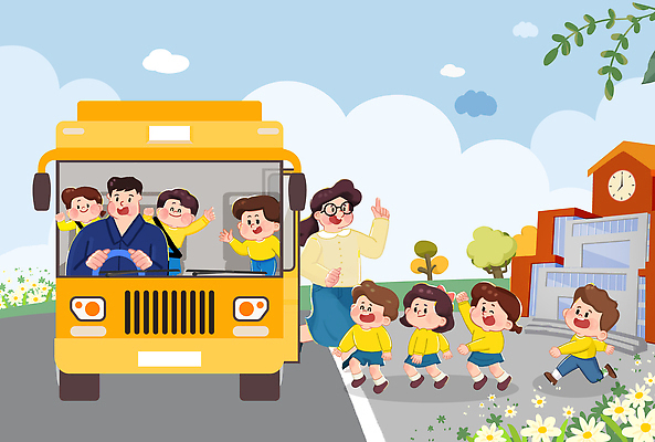 전신 PSD 구름 여자 남자 꽃 어린이 잎 일러스트 하늘 웃음 소녀 소년 여러명 상반신 성인 손들기 걷기 유치원 유치원생 가리킴 체험학습 승차 스쿨버스 즐거움 유치원복 질서 유치원선생님 버스기사 줄서기 안경낌 국내일러스트 자연요소 식물 옷 교육 감정 안경 다수 모션 버스 표정 사람 손짓 교사 예절 체험 운전사 파일형식