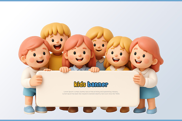 PSD 편집이미지 배너 여자 남자 어린이 미소 소녀 소년 여러명 3D 잡기 어린이만 카피스페이스 옹기종기 편집3D 다수 컨셉 모션 표정 사람 공백 디지털합성 파일형식