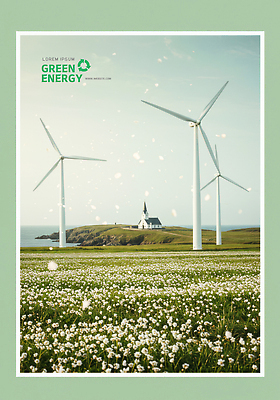 PSD 편집이미지 꽃잎 바다 꽃밭 하늘 잔디 사람없음 연두색 자연보호 그린캠페인 그린에너지 친환경 풍력기 이미지편집 식물 꽃 캠페인 자연 초록색 환경 에너지 풍력에너지 보호 파일형식