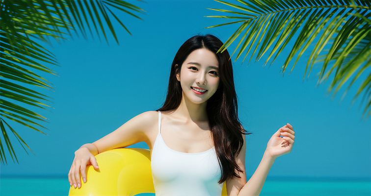 JPG 편집이미지 여자 수영복 여유 하늘색 잎 휴식 한명 미소 상반신 성인 여름휴가 손들기 잡기 튜브 의료성형뷰티 성인여자한명만 편집실사 AI인물포토 AI콘텐츠 식물 1 옷 감정 컨셉 모션 휴가 표정 사람 파란색 CG 여자한명만 성인여자만 파일형식 여름_계절 AI포토