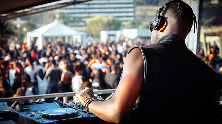 JPG 편집이미지 여자 남자 여러명 상반신 성인 헤드폰 여름풍경 무대 군중 DJ 즐거움 디제잉 디제잉기계 의료성형뷰티 성인만 여름축제 편집실사 AI인물포토 AI콘텐츠 감정 음향기기 다수 사람 풍경 축제 CG 파일형식 여름_계절 AI포토