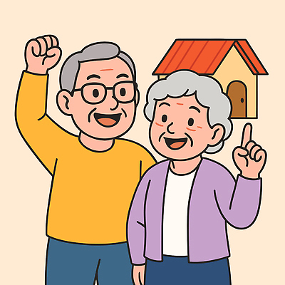 여자 할아버지 노년 남자 할머니 일러스트 주택 미소 두명 실버라이프 노후 손들기 가리킴 연금 노인만 안경낌 국내일러스트 AI파일 라이프스타일 안경 모션 표정 사람 손짓 성인 건물 성인만 파일형식 벡터