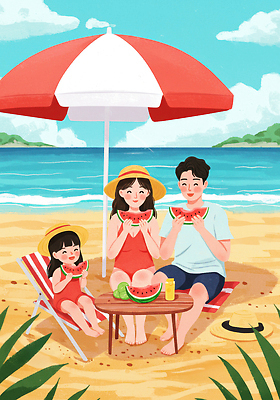 JPG 전신 구름 여자 남자 수영복 어린이 일러스트 가족 탁자 하늘 가족여행 산 여름방학 들기 앉기 소녀 성인 해변 세명 여름휴가 여름풍경 풀잎 즐거움 휴양지 선베드 수박조각 챙모자 국내일러스트 AI일러스트 AI콘텐츠 자연요소 모자_잡화 옷 감정 바다 조각 여행 가구 잎 의자 관계 모션 방학 휴가 수박 사람 풍경 장소 풀_식물 파일형식 여름_계절