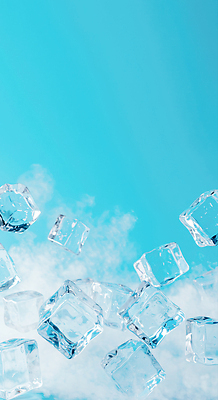 JPG 편집이미지 백그라운드 사람없음 파란색 얼음 연기 시원함 청량 편집실사 AI포토 AI콘텐츠 자연요소 컬러 CG 파일형식