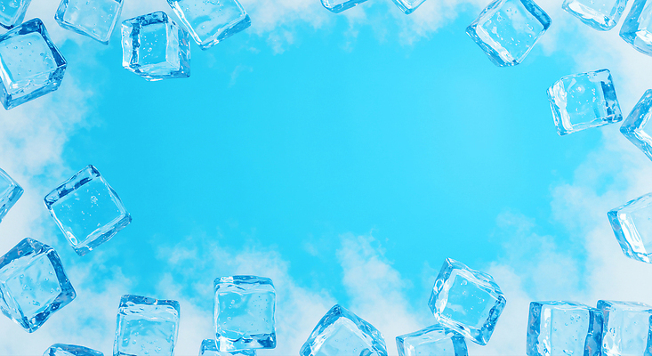 JPG 편집이미지 백그라운드 프레임 사람없음 파란색 얼음 연기 수증기 시원함 카피스페이스 청량 편집실사 AI포토 AI콘텐츠 자연요소 컬러 공백 CG 파일형식