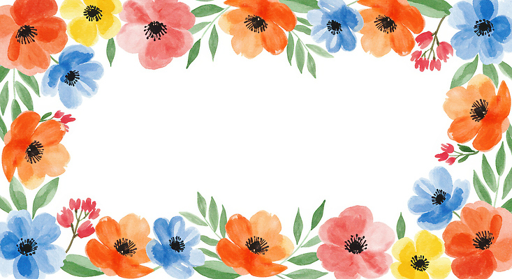 JPG 잎 일러스트 수채화 사람없음 컬러풀 꽃프레임 카피스페이스 국내일러스트 AI일러스트 AI콘텐츠 식물 꽃 컬러 프레임 공백 파일형식