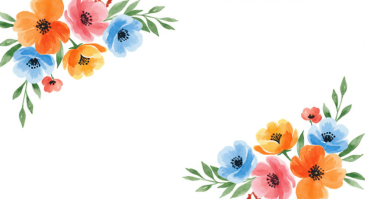 JPG 잎 일러스트 수채화 사람없음 컬러풀 꽃프레임 카피스페이스 국내일러스트 AI일러스트 AI콘텐츠 식물 꽃 컬러 프레임 공백 파일형식