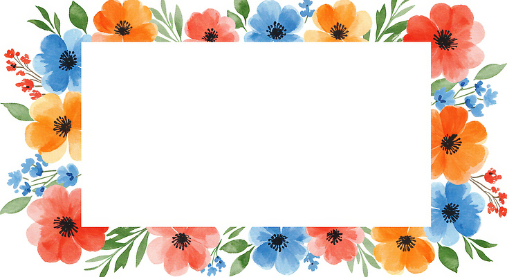 JPG 잎 일러스트 수채화 사람없음 컬러풀 꽃프레임 카피스페이스 국내일러스트 AI일러스트 AI콘텐츠 식물 꽃 컬러 프레임 공백 파일형식