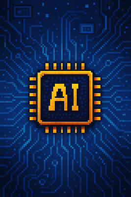 JPG 일러스트 사람없음 메모리칩 남색 전자회로 픽셀 AI_인공지능 국내일러스트 AI일러스트 AI콘텐츠 컬러 부속품 회로판 파일형식