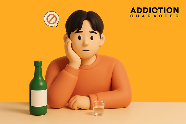 PSD 편집이미지 남자 말풍선 탁자 한명 앉기 상반신 성인 3D 주황색 턱괴기 금지 소주병 알코올중독 소주잔 시무룩 우울감 울상 힘듦 성인남자한명만 편집3D 1 감정 컬러 가구 컨셉 술잔 모션 술병 표정 사람 디지털합성 소주 중독 남자한명만 성인남자만 파일형식