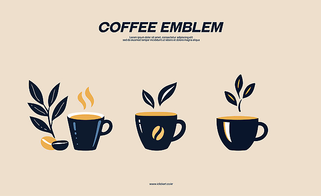 잎 일러스트 사람없음 카페 원두 뜨거움 수증기 커피잔 심볼 아메리카노 따뜻한음료 베이지색 국내일러스트 AI파일 식물 커피 음료 컬러 잔 상점 파일형식 벡터