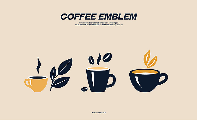잎 일러스트 사람없음 컵 카페 원두 뜨거움 수증기 커피잔 심볼 따뜻한음료 베이지색 국내일러스트 AI파일 식물 식기 커피 음료 컬러 잔 상점 파일형식 벡터