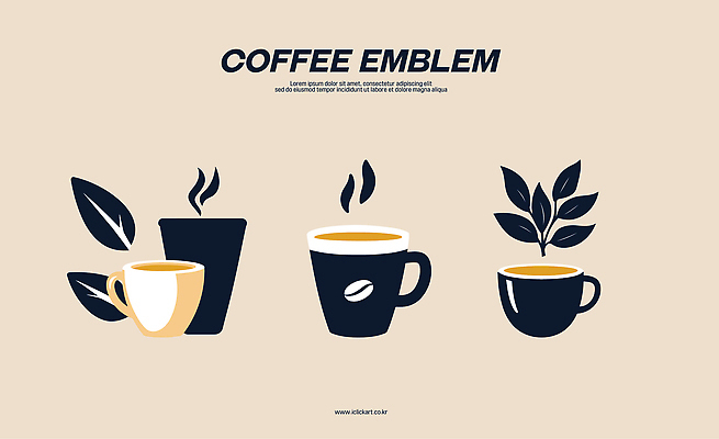 잎 일러스트 사람없음 컵 카페 뜨거움 수증기 커피잔 심볼 아메리카노 따뜻한음료 베이지색 국내일러스트 AI파일 식물 식기 커피 음료 컬러 잔 상점 파일형식 벡터