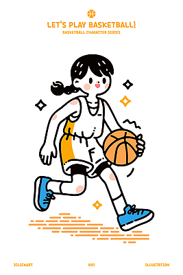 전신 여자 스포츠 일러스트 청소년 농구공 한명 미소 반짝임 달리기 운동 노란색 잡기 즐거움 농구복 열심 십대여자한명만 일러캐릭터 AI파일 캐릭터 1 감정 컬러 공 모션 농구 표정 건강 사람 운동복 여자한명만 십대여자만 파일형식 벡터