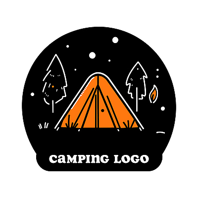 나무 잎 일러스트 밤하늘 텐트 사람없음 캠핑장 심볼 국내일러스트 AI파일 식물 하늘 캠핑도구 캠핑 야간 파일형식 벡터